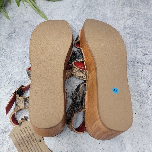 NWT Bed Stu | Fabiola Platform Wedge Sandals in Black Lux Size 7.5 - Picture 10 of 13